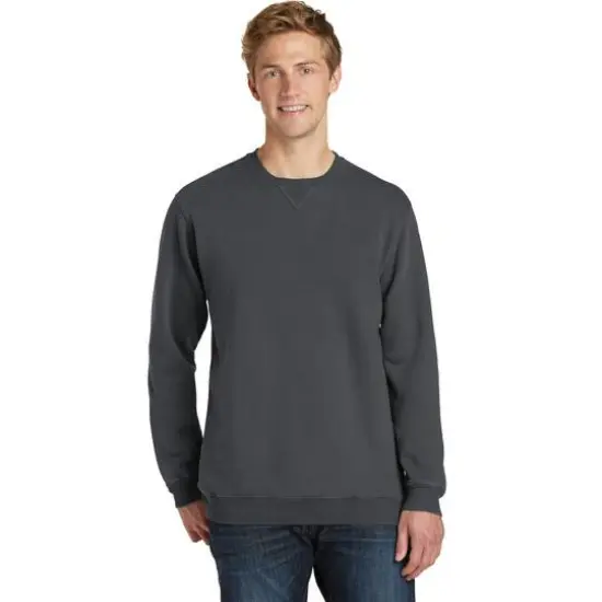 Port & Company&reg; Beach Wash&reg; Garment-Dyed Sweatshirt Coal {4}