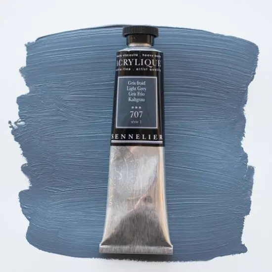 Sennelier Extra Fine Artists' Acrylic Paint, 60mL 707 Light Grey {4}