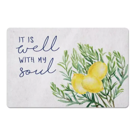 White It is Well with My Soul Lemons Floor Mat {1}