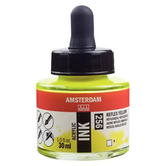 Amsterdam Acrylic Ink, 1oz. 256 Reflex Yellow {1}