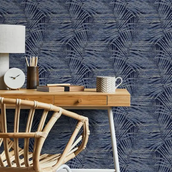 Tommy Bahama&reg; Shadow Palms Peel & Stick Wallpaper Indigo {6}