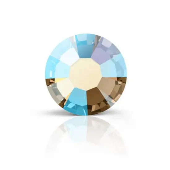 Preciosa MAXIMA SS20 Aurora Borealis Flatback Czech Crystals, 144ct. Smoked Topaz AB {1}