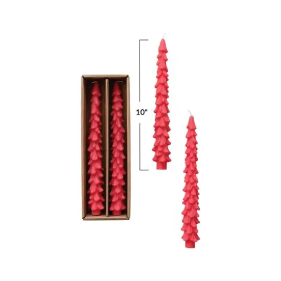 Hello Honey 10" Watermelon Unscented Tree Shaped Taper Candles, 2ct. {6}