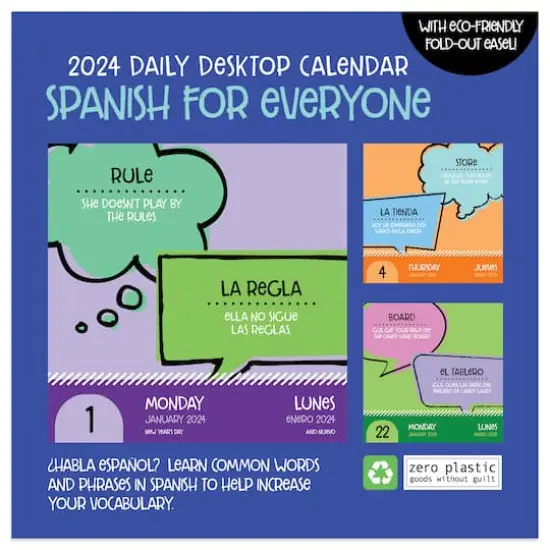 TF Publishing 2024 Spanish Words Daily Desktop Calendar {6}