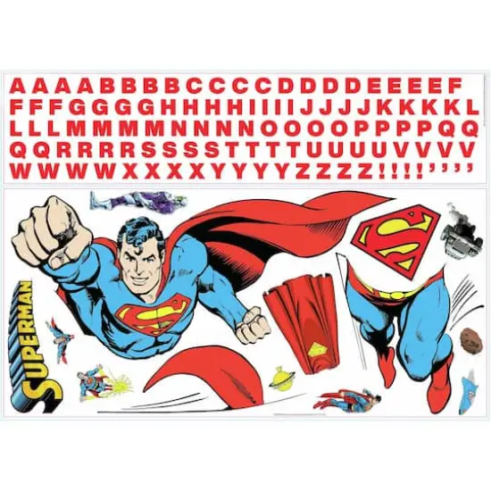 RoomMates Classic Superman Peel & Stick Giant Wall Decals {3}