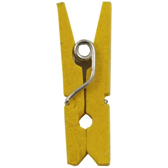 JAM Paper 7/8" Wood Clothespins, 100ct. Yellow {6}