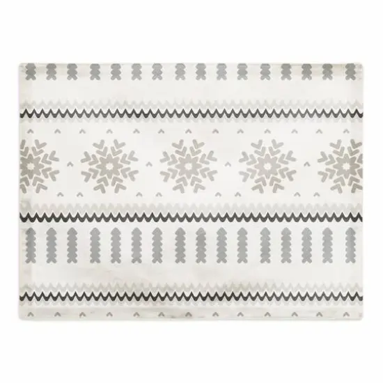 Knit Pattern Grey 18x14 Poly Twill Placemat {1}