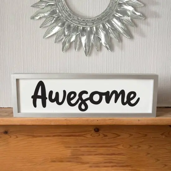 Leisure Arts&reg; Vinyl Awesome Black Wall Decal {3}