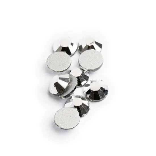John Bead Crystal Lane SS12 Metallic Glass Round Flatback Rhinestones, 2,880ct. Metallic Silver {1}