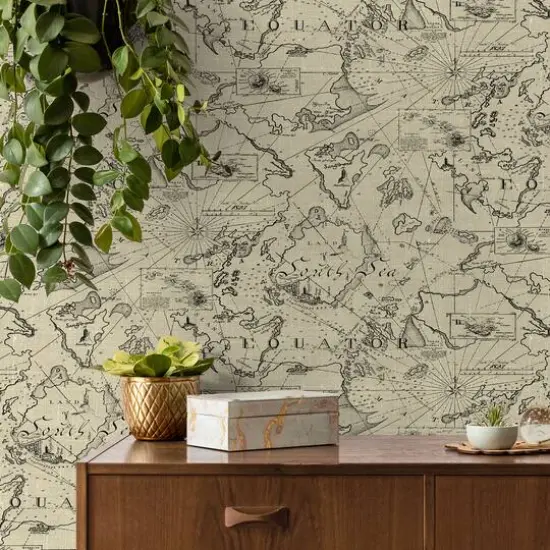 Tommy Bahama&reg; Charted Course Peel & Stick Wallpaper Parchment {7}