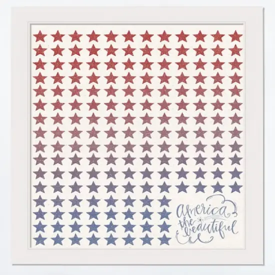 Gradient Stars Print in White Frame {1}