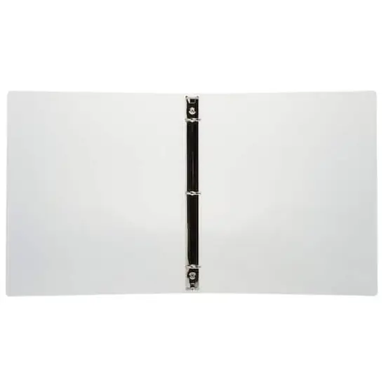 JAM Paper 0.75" Glass Twill Plastic 3-Ring Binder Clear {6}