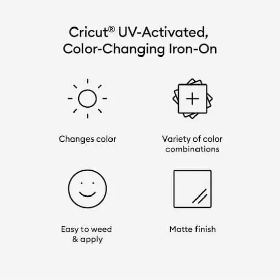 Cricut&reg; UV-Activated Color-Changing Iron-On White/Pastel Blue {4}