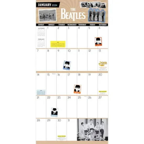 TF Publishing 2024 The Beatles: A Day in the Life Wall Calendar {4}