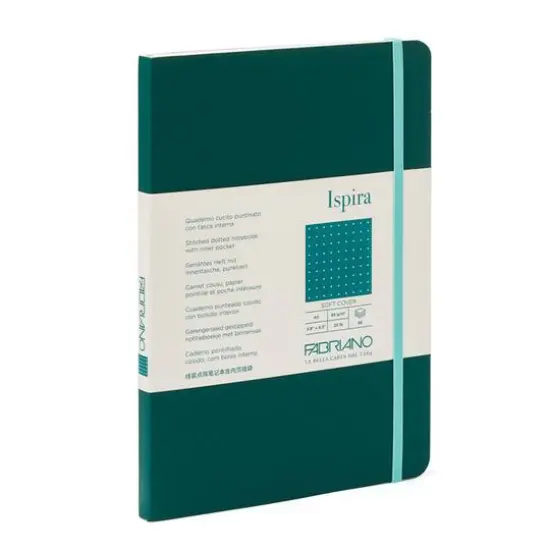 Fabriano&reg; Ispira Dotted A5 Soft-Cover Notebook Green {1}