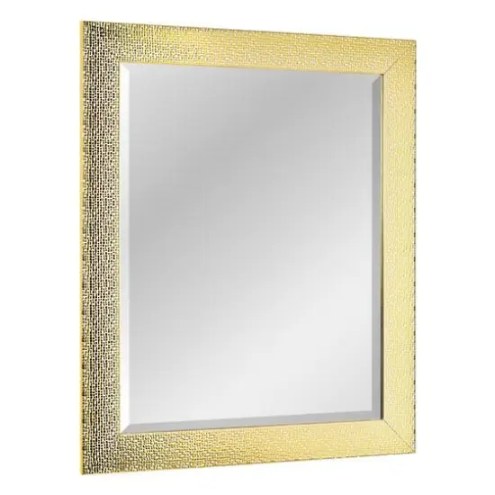 Head West White & Gold Framed Bevel Vanity Accent Mirror - 33" x 27" {9}
