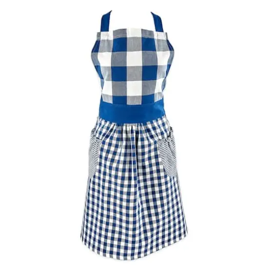 DII&reg; Gingham Print Apron Navy {1}
