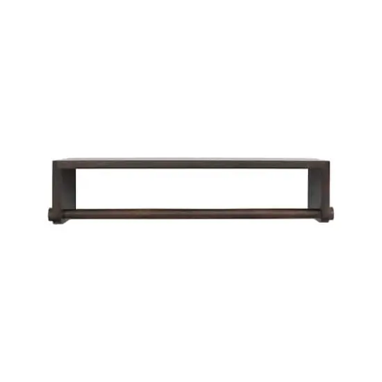Hello Honey&reg; 22" Espresso Finish Mango Wood Wall Shelf with Rod {1}