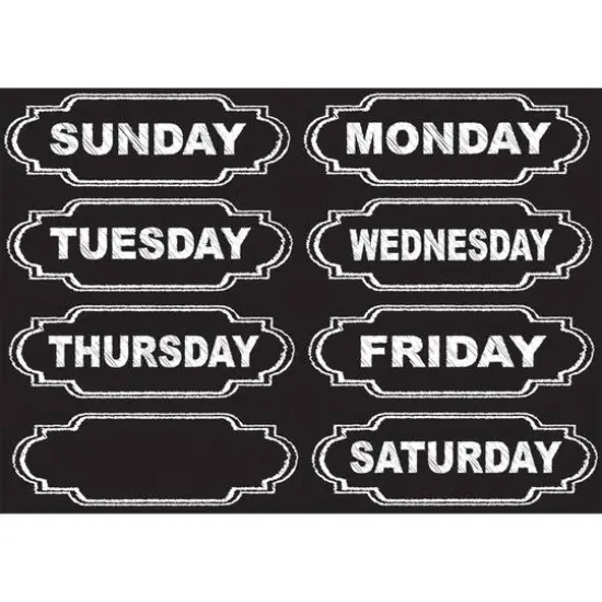 Ashley Productions Chalkboard Days of the Week Magnets, 6 Packs of 8 {3}