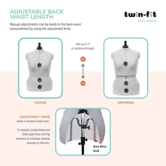 Dritz&reg; Twin-Fit Full Figure Dress Form with Adjustable Tri-Pod Stand {7}