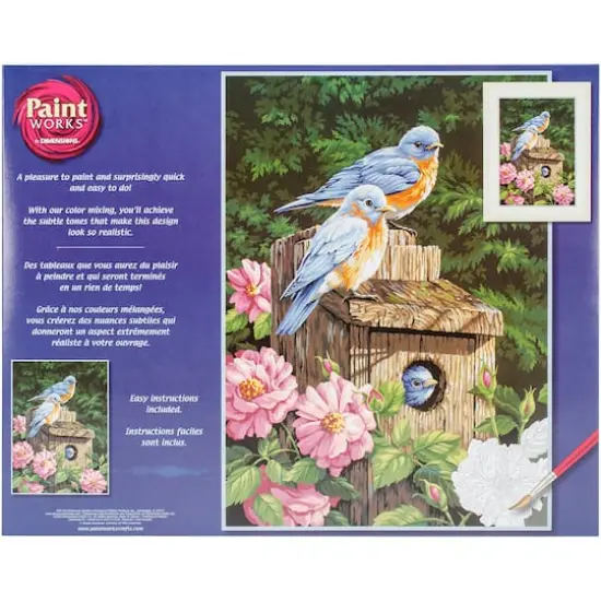 Dimensions&reg; PaintWorks&trade; Garden Bluebirds Paint-by-Number Kit {3}