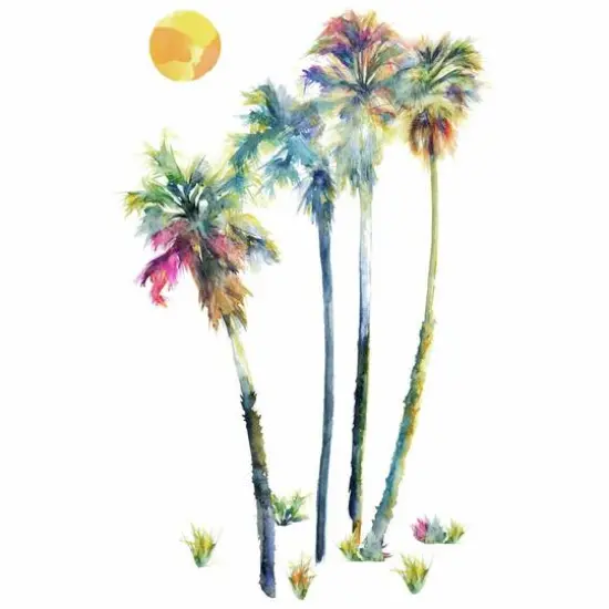 RoomMates Watercolor Palm Trees Peel & Stick Wall Decals {1}