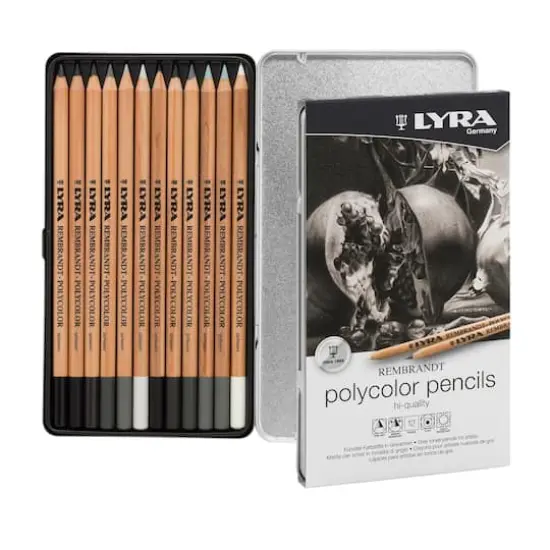 Lyra Rembrandt Polycolor Black, White & Gray Tones Pencil Set {1}
