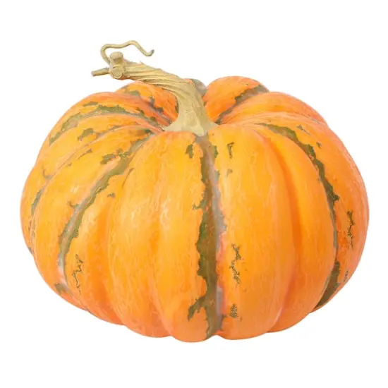 8.5" Orange & Green Speckled Decorative Pumpkin by Ashland&reg; {1}