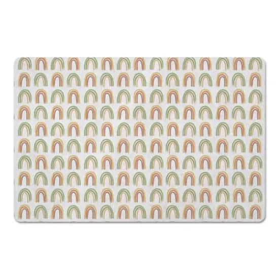 Straight Rainbow Pattern 27" x 18" Floor Mat {1}