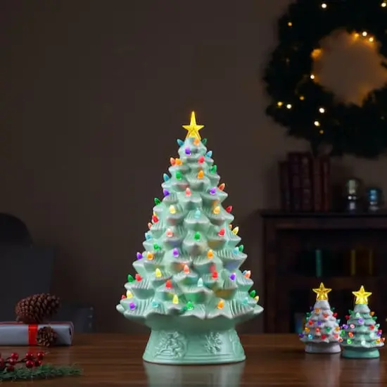 18" Seafoam Nostalgic Christmas Tree {3}