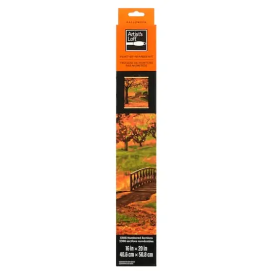 16" x 20" Fall Bridge Paint-by-Number Kit with Wood Display Hanger by Artist's Loft&reg; {6}