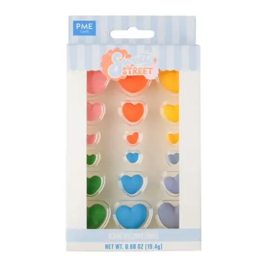 PME Cake Sweet Street&reg; Rainbow Hearts Icing Decorations {3}