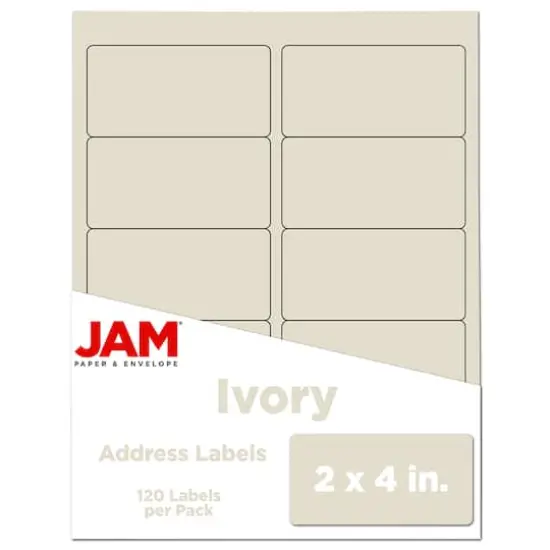 JAM Paper Standard Address Labels, 120ct. Ivory {1}