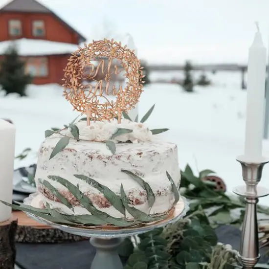 Hortense B. Hewitt Co. Rustic Wreath Wood Cake Pick {3}