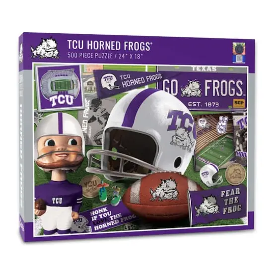 College Team Retro Series 500 Piece Puzzle TCU Horned Frogs {1}
