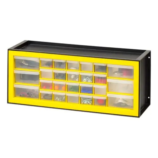 IRIS Black and Yellow 26-Drawer Parts Cabinet {9}