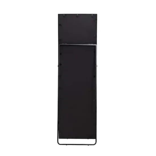 Habitat Carmen 60" Black Rectangular Linear Standing Mirror {7}