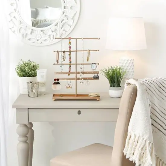 DII&reg; 3 Tier Jewelry Organizer Bright Bronze {5}