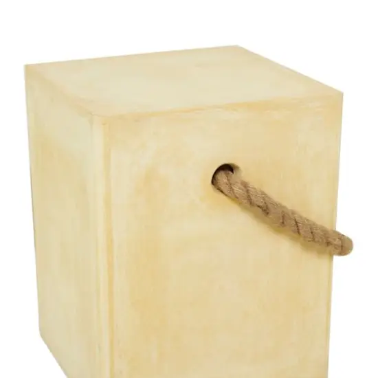 Yellow Contemporary Outdoor Accent Table, 15" x 15" x 18" {4}