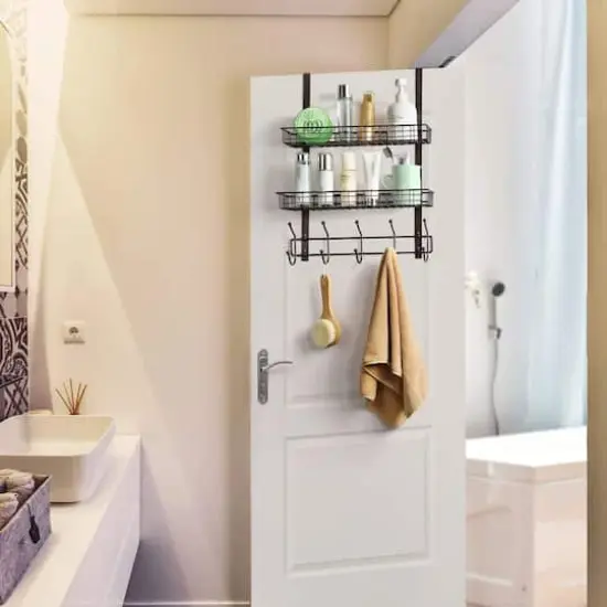 NEX&trade; Over The Door Hanging Organizer Rack Black {7}