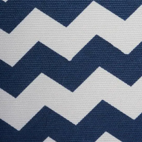 DII&reg; 13" Trapezoid Polyester Chevron Storage Bin Nautical Blue {7}