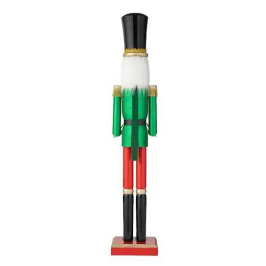 Glitzhome&reg; 54" Wooden Christmas Glitter Soldier Nutcracker {8}