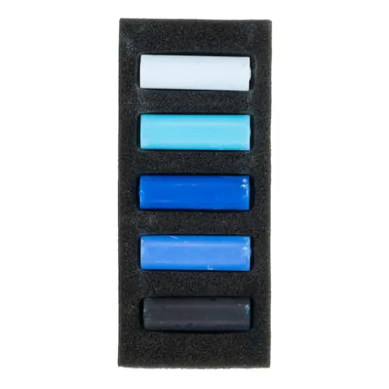 Rembrandt 5 Color Deep Blues Half Stick Soft Pastel Set {3}