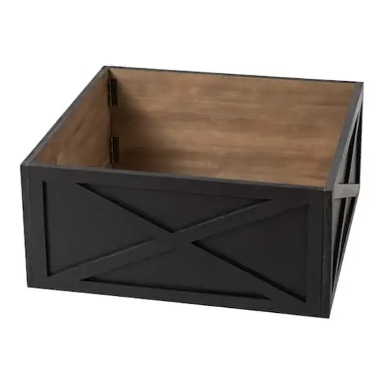 Glitzhome&reg; Black Wood Tree Collar {1}