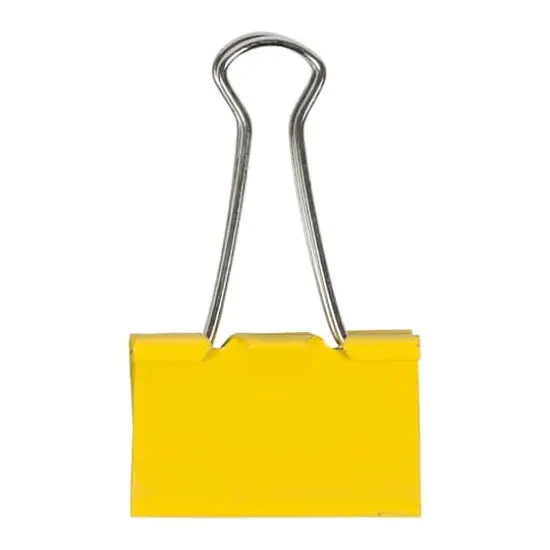 JAM Paper 1.5" Binder Clips, 12ct. Yellow {4}