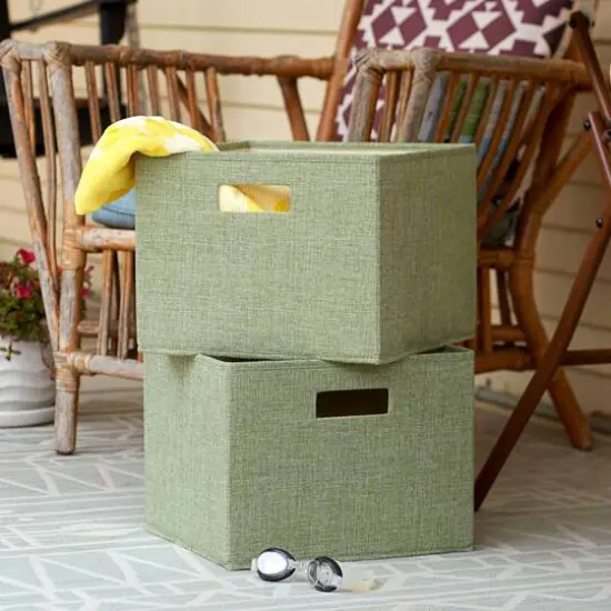 Household Essentials Storage Cubes, 2ct. Green {3}