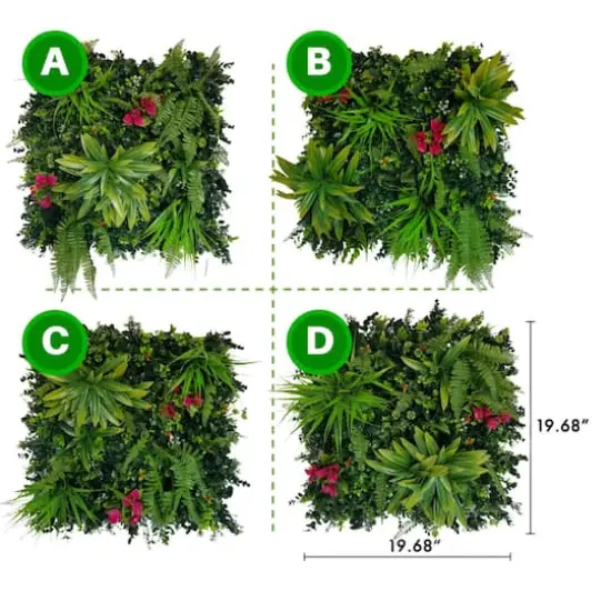 20" Verona Style Plant Living Wall Panels, 4ct. {7}