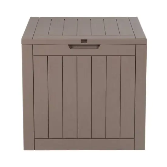 Honey Can Do 30gal. Brown Small Deck Outdoor Storage Box {9}
