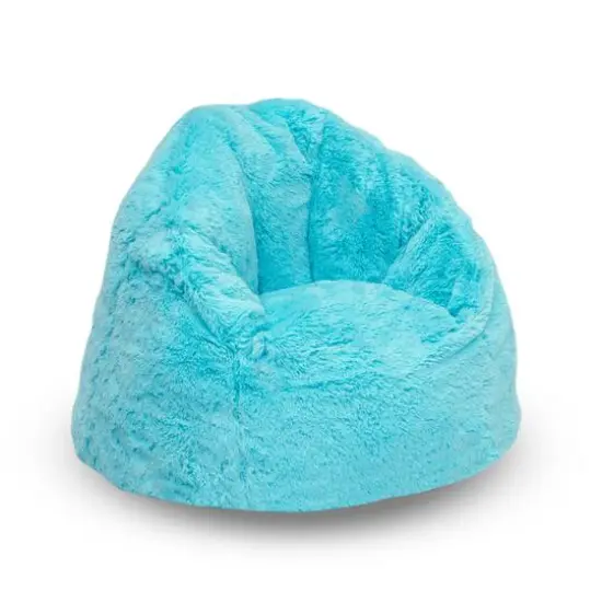 Delta Children 21" Cozee Fluffy Chair Aqua {2}