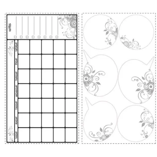 RoomMates Dry Erase Calendar Peel & Stick Wall Decal {1}